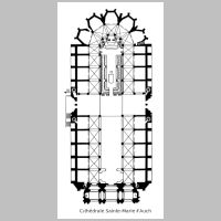 Cathédrale d'Auch, plan Rabbitslim — La cathédrale d'Auch . Edition sud ouest ,2007, Wikipedia.png